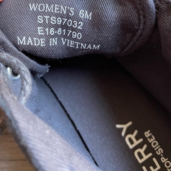 Sperry Top-Sider Canvas/Suede Ankle Height Boat Shoe/Sneaker Gray/Blue Size 6 - Picture 7 of 7